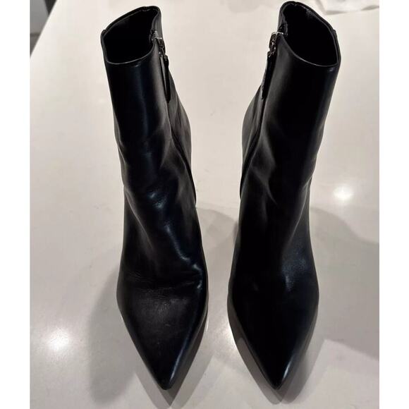 SCHUTZ Women’s Leather Pointed Toe Black Ankle Bootie Size 8.5 READ - Picture 3 of 16